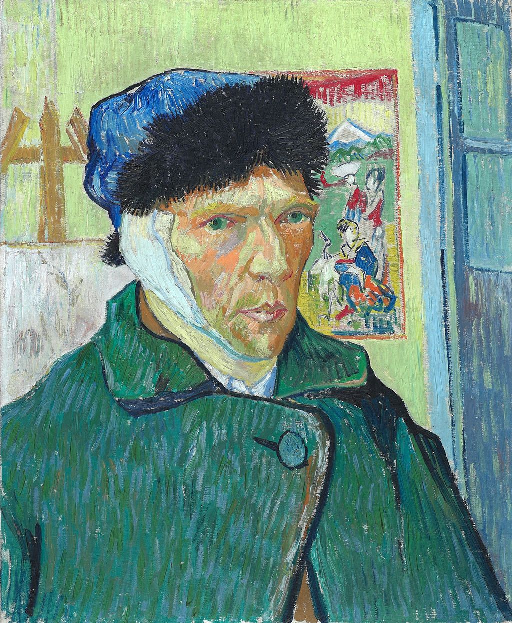 Self-Portrait with Bandaged Ear, Vincent van Gogh, 1889